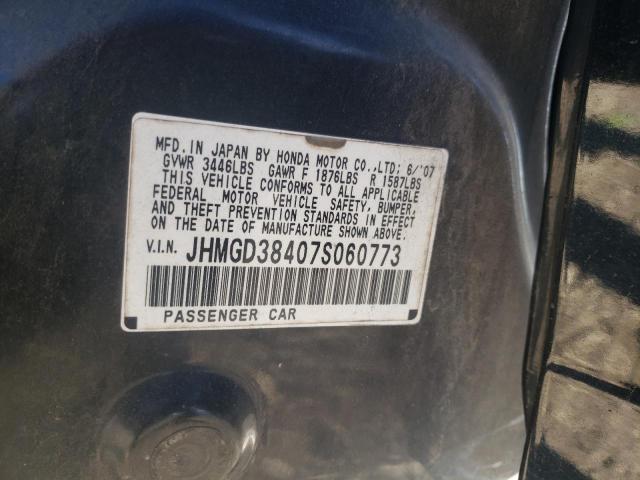Photo 10 from auction – 2007 HONDA FIT with VIN JHMGD38407S060773