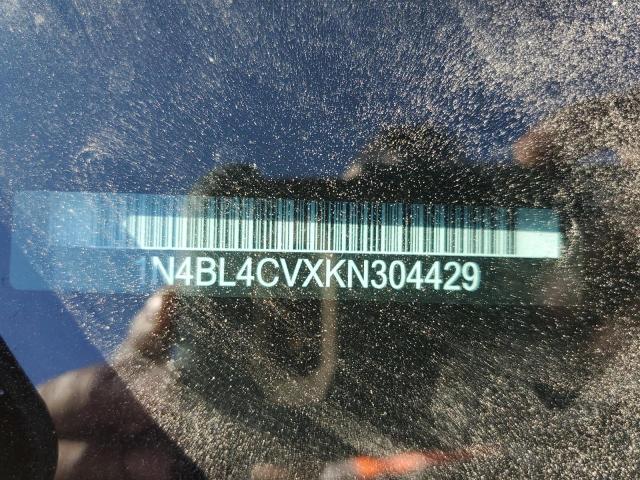 Photo 10 from auction – 2019 NISSAN ALTIMA SR with VIN 1N4BL4CVXKN304429