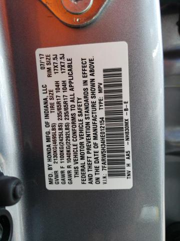 Photo 10 from auction – 2017 HONDA CR-V LX with VIN 7FARW5H34HE012154