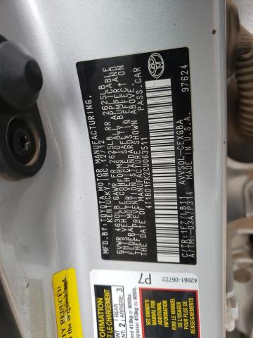 Photo 10 from auction – 2012 TOYOTA CAMRY HYBR with VIN 4T1BD1FK2CU063511