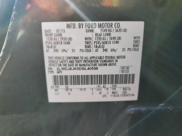 Photo 10 from auction – 2013 LINCOLN MKX with VIN 2LMDJ8JK5DBL40598