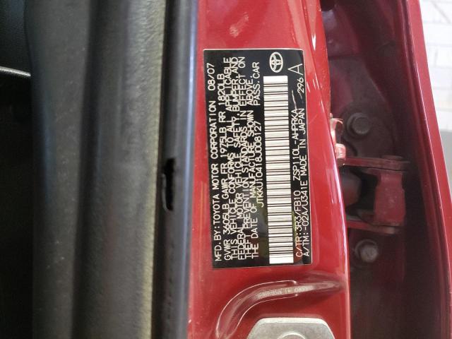 Photo 10 from auction – 2008 TOYOTA SCION XD with VIN JTKKU10418J008127