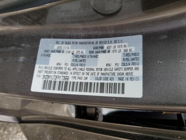 Photo 10 from auction – 2015 MAZDA 3 SPORT with VIN 3MZBM1U72FM173998