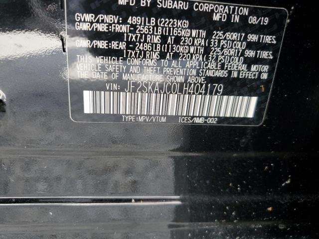Photo 10 from auction – 2020 SUBARU FORESTER P with VIN JF2SKAJC0LH404179