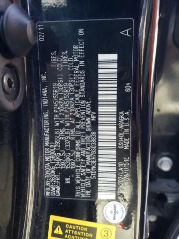 Photo 10 from auction – 2011 TOYOTA HIGHLANDER with VIN 5TDYK3EH7BS038838