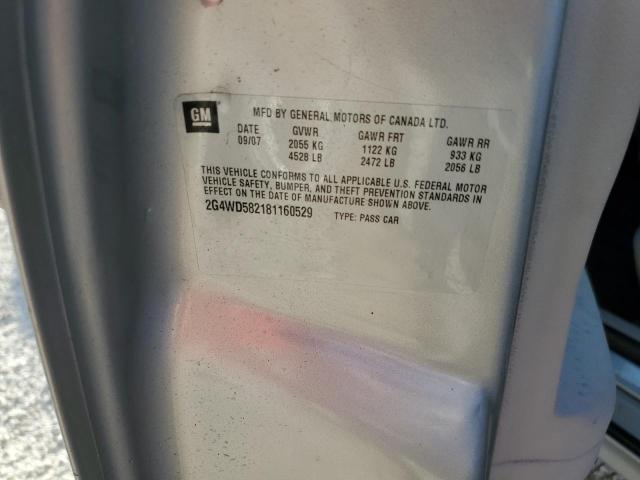 Photo 10 from auction – 2008 BUICK LACROSSE C with VIN 2G4WD582181160529