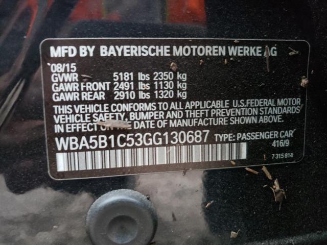Photo 10 from auction – 2016 BMW 535 I with VIN WBA5B1C53GG130687
