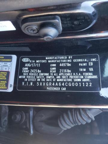 Photo 10 from auction – 2012 KIA OPTIMA SX with VIN 5XXGR4A64CG001122