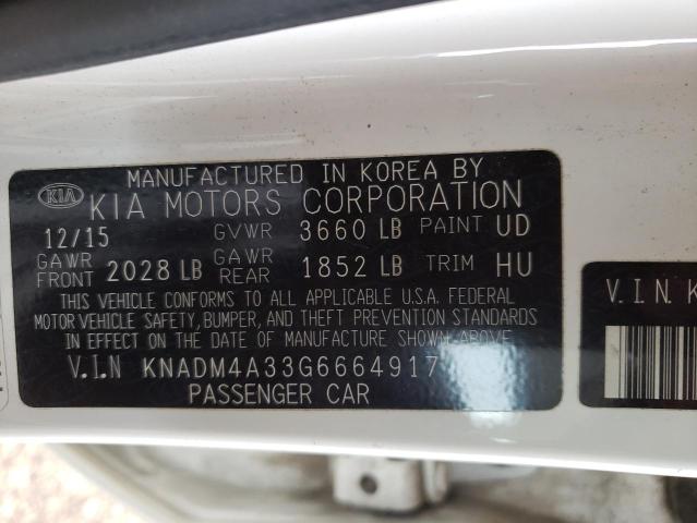 Photo 10 from auction – 2016 KIA RIO LX with VIN KNADM4A33G6664917