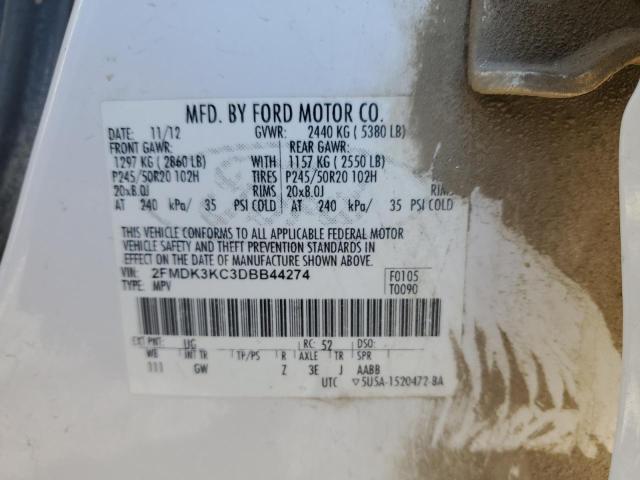 Photo 10 from auction – 2013 FORD EDGE LIMIT with VIN 2FMDK3KC3DBB44274