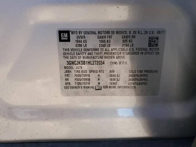 Photo 10 from auction – 2017 CHEVROLET TRAX LS with VIN 3GNCJKSB1HL272034