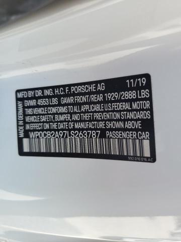 Photo 10 from auction – 2020 PORSCHE 911 CARRER with VIN WP0CB2A97LS263787