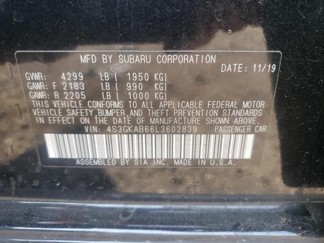 Photo 10 from auction – 2020 SUBARU IMPREZA with VIN 4S3GKAB66L3602839