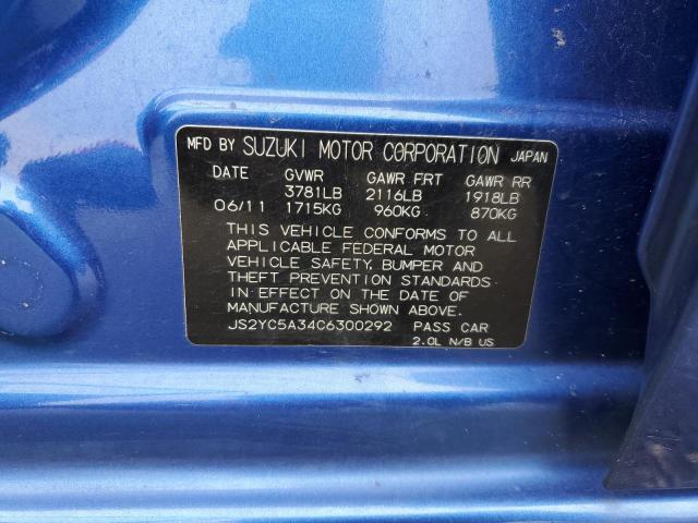 Photo 10 from auction – 2012 SUZUKI SX4 LE with VIN JS2YC5A34C6300292