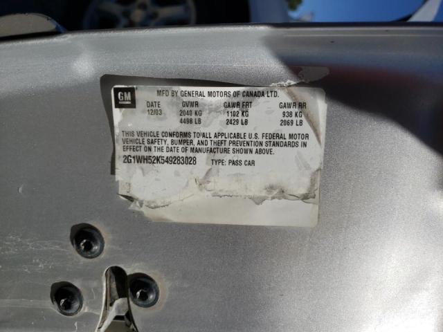 Photo 10 from auction – 2004 CHEVROLET IMPALA LS with VIN 2G1WH52K549283028