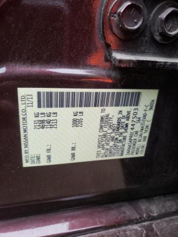 Photo 10 from auction – 2014 NISSAN MAXIMA S with VIN 1N4AA5AP4EC447503