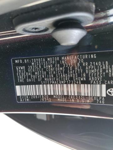 Photo 10 from auction – 2021 TOYOTA COROLLA LE with VIN 5YFEPMAE8MP173246