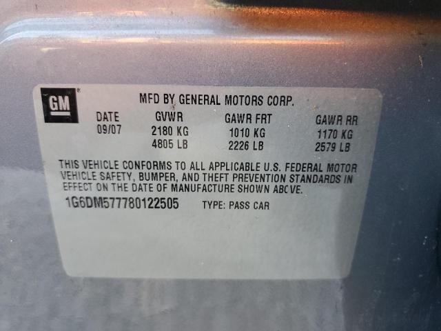 Photo 10 from auction – 2008 CADILLAC CTS with VIN 1G6DM577780122505