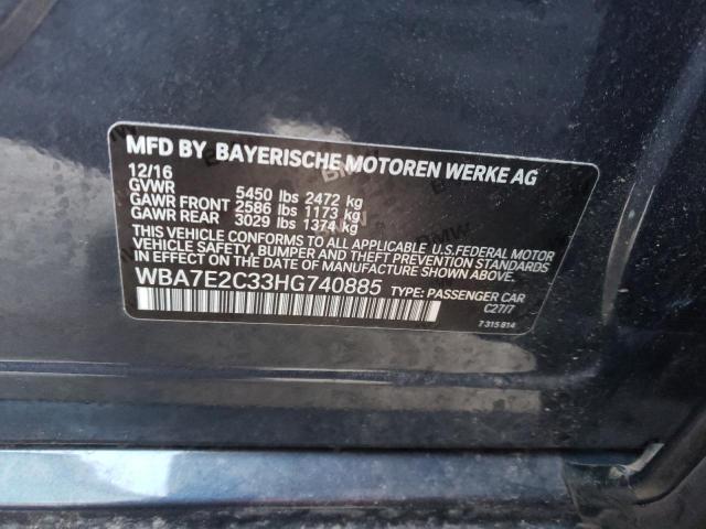 Photo 10 from auction – 2017 BMW 740 I with VIN WBA7E2C33HG740885