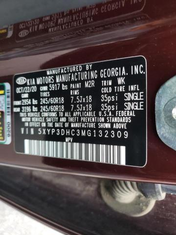 Photo 10 from auction – 2021 KIA TELLURIDE with VIN 5XYP3DHC3MG132309