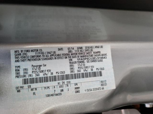 Photo 10 from auction – 2014 FORD C-MAX PREM with VIN 1FADP5CU2EL518843