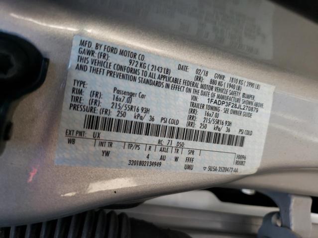 Photo 10 from auction – 2018 FORD FOCUS SE with VIN 1FADP3F28JL270879