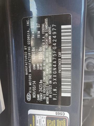 Photo 10 from auction – 2015 KIA OPTIMA EX with VIN 5XXGN4A75FG424977