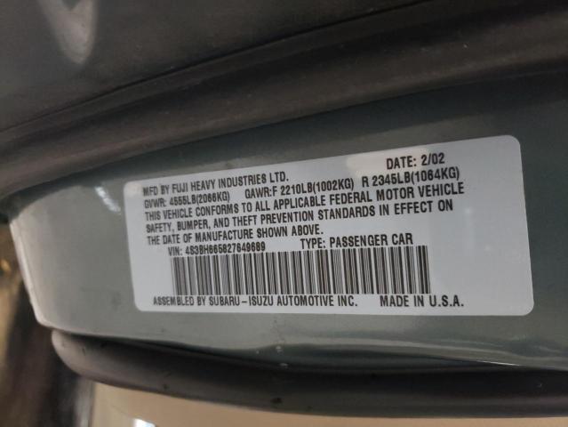 Photo 10 from auction – 2002 SUBARU LEGACY OUT with VIN 4S3BH665827649689