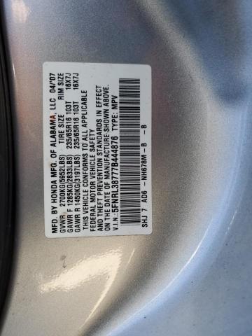 Photo 10 from auction – 2007 HONDA ODYSSEY EX with VIN 5FNRL38777B444876
