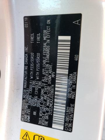 Photo 10 from auction – 2018 LEXUS RX 350 BAS with VIN 2T2ZZMCA2JC096614