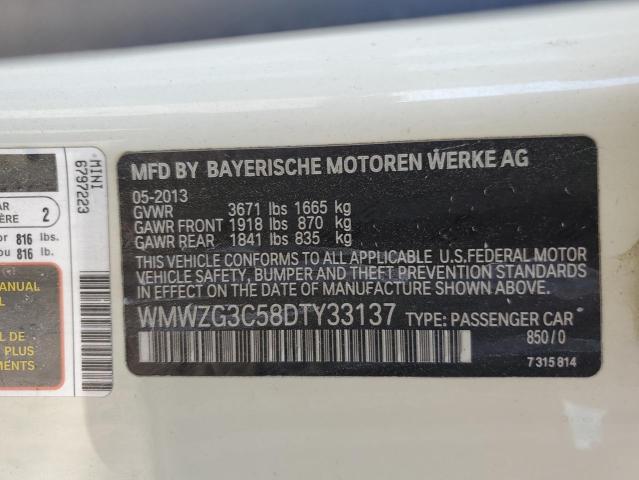 Photo 10 from auction – 2013 MINI COOPER S C with VIN WMWZG3C58DTY33137
