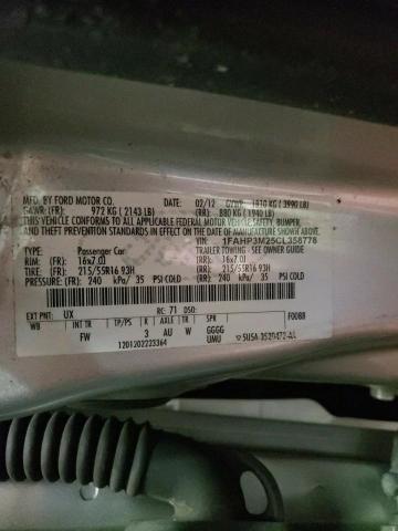 Photo 10 from auction – 2012 FORD FOCUS SEL with VIN 1FAHP3M25CL358778
