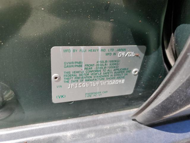 Photo 10 from auction – 2007 SUBARU FORESTER 2 with VIN JF1SG67647H702048