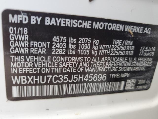 Photo 10 from auction – 2018 BMW X1 SDRIVE2 with VIN WBXHU7C35J5H45696