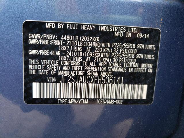 Photo 10 from auction – 2015 SUBARU FORESTER 2 with VIN JF2SJAUCXFH506141