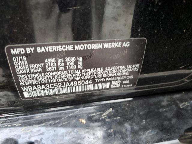 Photo 10 from auction – 2018 BMW 320 XI with VIN WBA8A3C52JA495044
