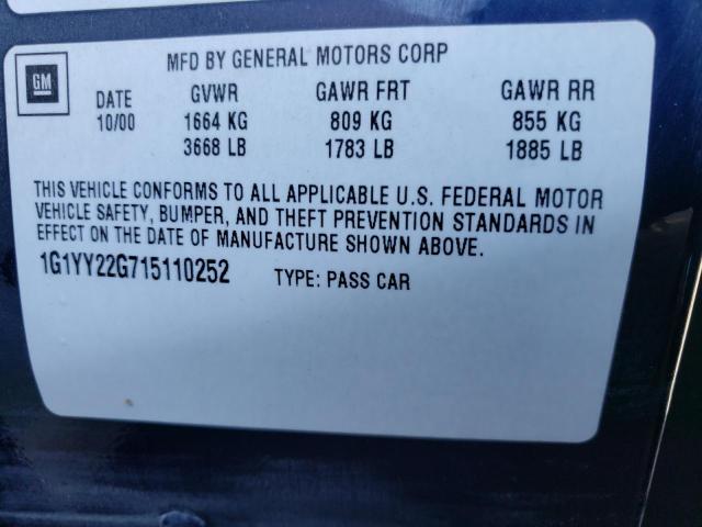 Photo 10 from auction – 2001 CHEVROLET CORVETTE with VIN 1G1YY22G715110252