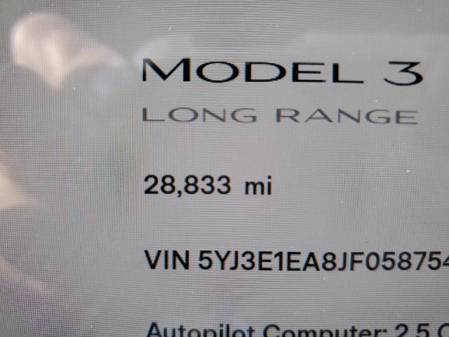 Photo 8 from auction – 2018 TESLA MODEL 3 with VIN 5YJ3E1EA8JF058754