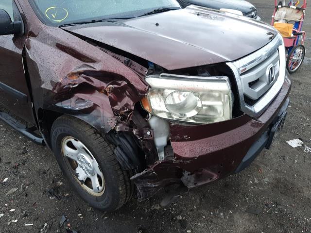 Photo 9 from auction – 2009 HONDA PILOT LX with VIN 5FNYF48299B021703