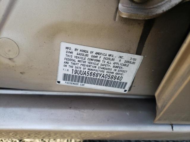 Photo 10 from auction – 2000 ACURA 3.2TL with VIN 19UUA5668YA058940