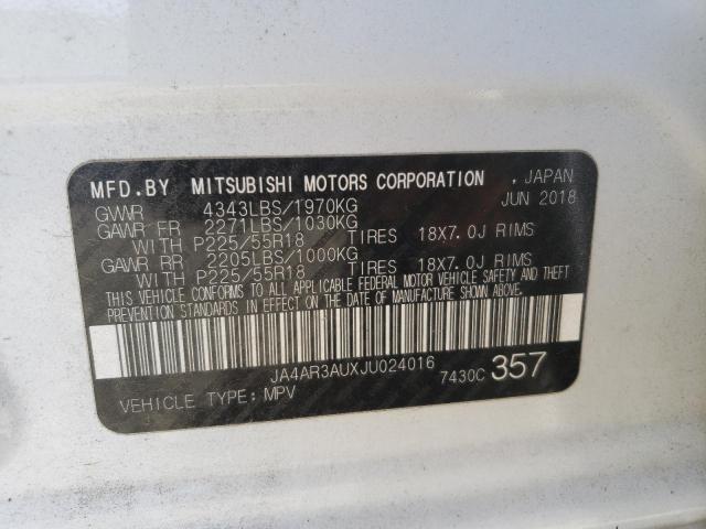 صورة رقم 10 من المزاد - 2018 MITSUBISHI OUTLANDER مع VIN JA4AR3AUXJU024016