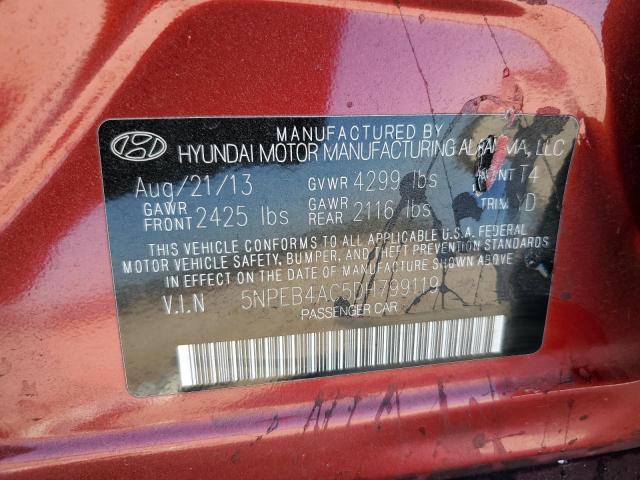 Photo 10 from auction – 2013 HYUNDAI SONATA GLS with VIN 5NPEB4AC5DH799119