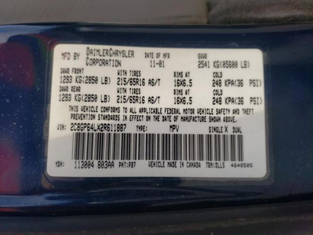 Photo 10 from auction – 2002 CHRYSLER TOWN&COUNT with VIN 2C8GP64LX2R611887
