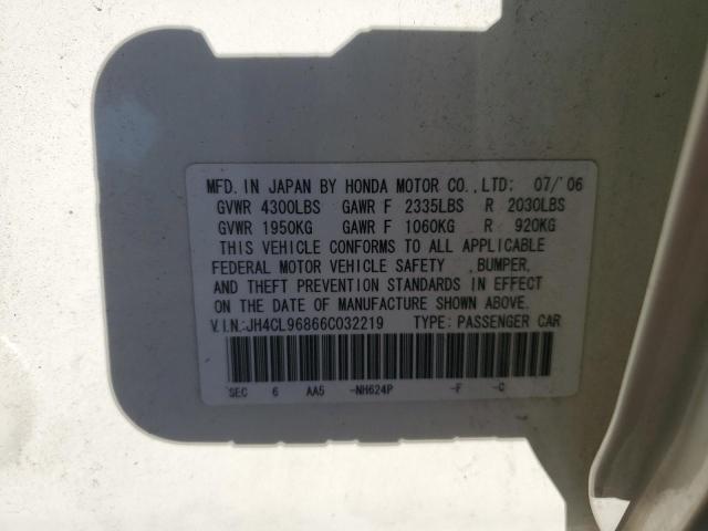 Photo 10 from auction – 2006 ACURA TSX with VIN JH4CL96866C032219