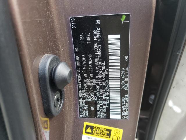 Photo 10 from auction – 2019 TOYOTA HIGHLANDER with VIN 5TDKZRFH6KS314560