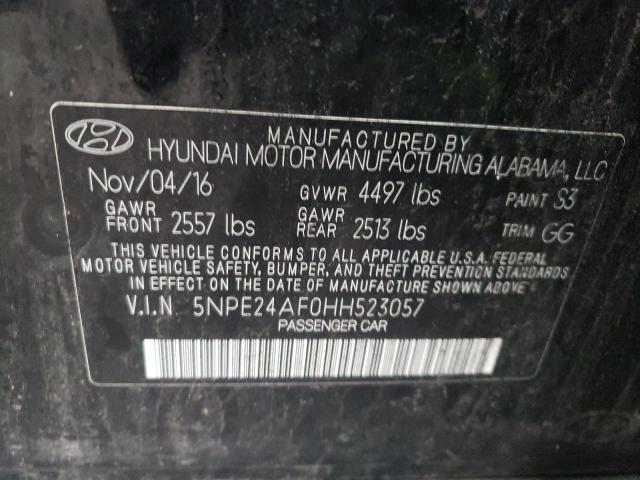 Photo 10 from auction – 2017 HYUNDAI SONATA SE with VIN 5NPE24AF0HH523057