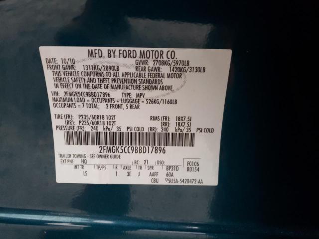 Photo 10 from auction – 2011 FORD FLEX SEL with VIN 2FMGK5CC9BBD17896