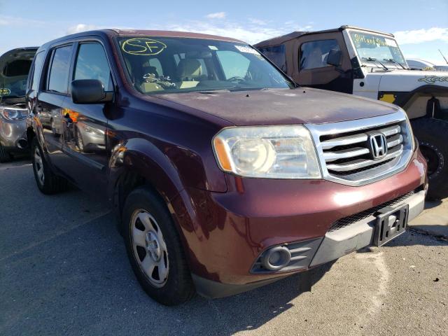 HONDA PILOT LX 2014 with VIN 5FNYF4H20EB016531 - Photo from auction