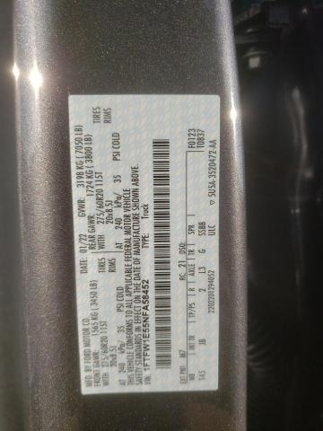 Photo 10 from auction – 2022 FORD F150 SUPER with VIN 1FTFW1E55NFA58452