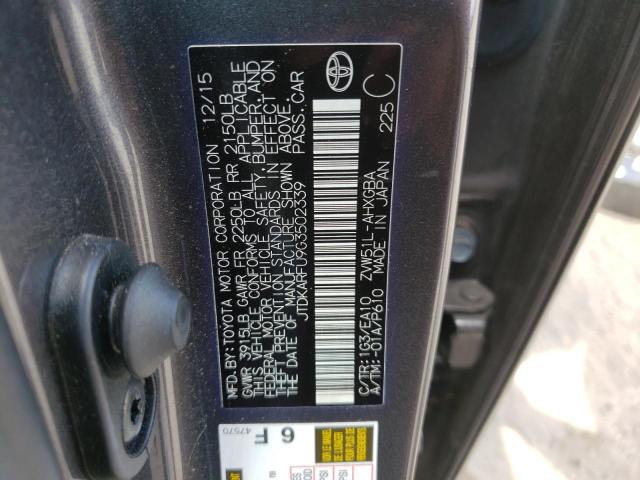 Photo 10 from auction – 2016 TOYOTA PRIUS with VIN JTDKARFU9G3502339
